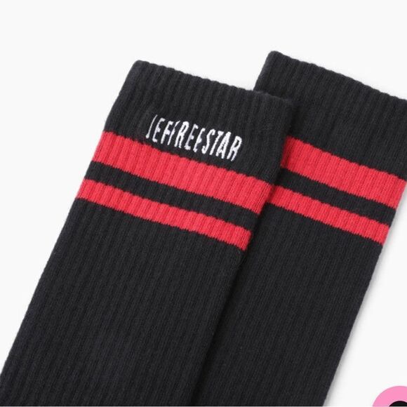 NWT Jeffree Star - Black & Red Calf Socks - Jeffree Star printed on each sock - Picture 5 of 5